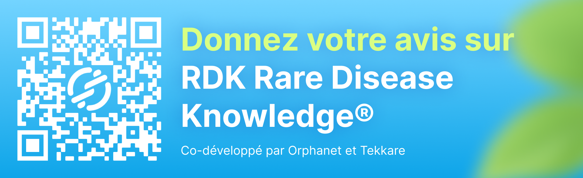 Nous aimerions connaître votre avis sur RDK : Rare Disease Knowledge