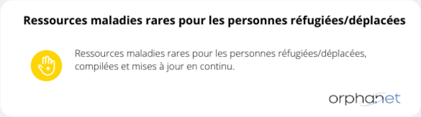 Rare Diseases Resources for Refugees/Displaced Persons